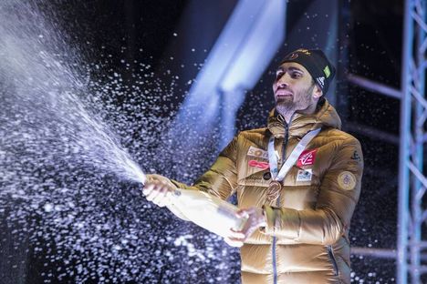 NordicFocus 12.02.2017, Hochfilzen, Austria (AUT):Martin Fourcade (FRA) - IBU world championships biathlon, medals, Hochfilzen (AUT). www.nordicfocus.com. © NordicFocus. Every downloaded picture is fee-liable.