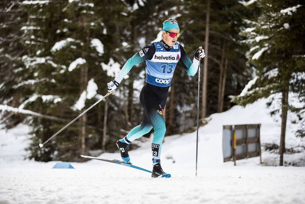 01.01.2020, Toblach, Italy (ITA):Jules Chappaz (FRA) - FIS world cup cross-country, tour de ski, pursuit men, Toblach (ITA). www.nordicfocus.com. © Modica/NordicFocus. Every downloaded picture is fee-liable.