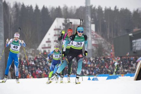 NordicFocus 24.02.2019, Minsk-Raubichi, Belarus (BLR):Lou Jeanmonnot (FRA) - IBU Open European championships biathlon, pursuit women, Minsk-Raubichi (BLR). www.nordicfocus.com. © Manzoni/NordicFocus. Every downloaded picture is fee-liable.