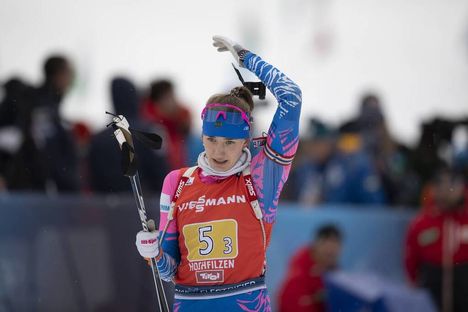 NordicFocus 14.12.2019, Hochfilzen, Austria (AUT):Svetlana Mironova (RUS) - IBU world cup biathlon, relay women, Hochfilzen (AUT). www.nordicfocus.com. © Manzoni/NordicFocus. Every downloaded picture is fee-liable.