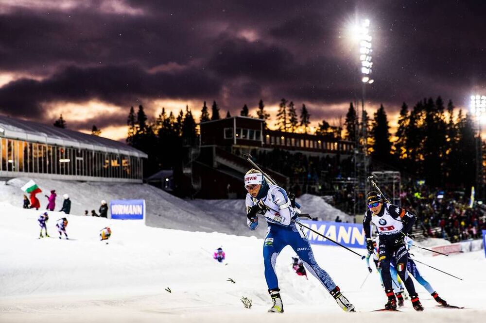30.11.2019, Oestersund, Sweden, (SWE):Mari Eder (FIN) - IBU world cup biathlon, relay mixed, Oestersund (SWE). www.nordicfocus.com. © Manzoni/NordicFocus. Every downloaded picture is fee-liable.