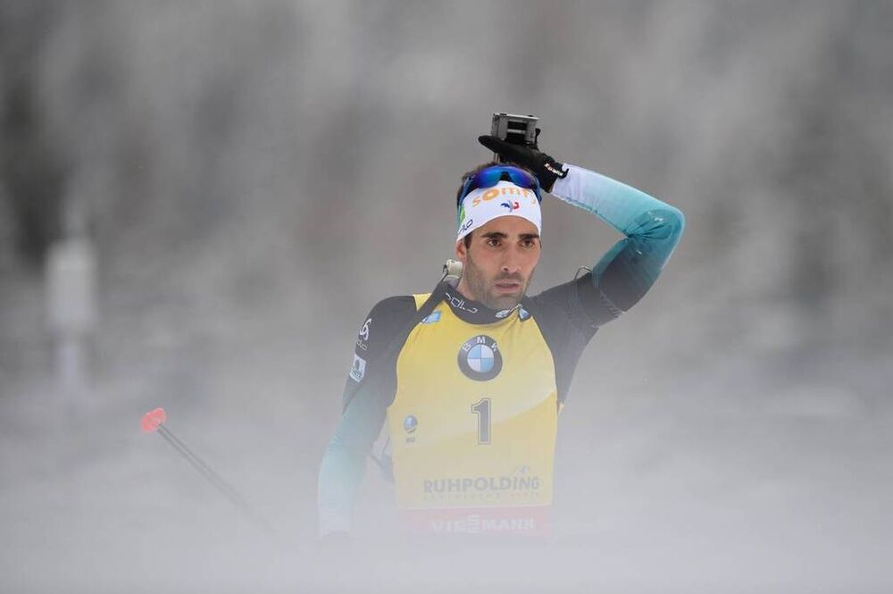 19.01.2020, Ruhpolding, Germany (GER):Martin Fourcade (FRA) -  IBU world cup biathlon, pursuit men, Ruhpolding (GER). www.nordicfocus.com. © Tumashov/NordicFocus. Every downloaded picture is fee-liable.