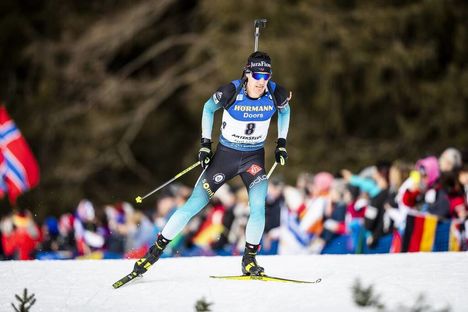 Federico Modica 15.02.2020, Antholz, Italy (ITA):Quentin Fillon Maillet (FRA) - IBU World Championships Biathlon, sprint men, Antholz (ITA). www.nordicfocus.com. © Modica/NordicFocus. Every downloaded picture is fee-liable.