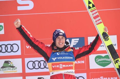 NordicFocus 15.02.2020, Tauplitz/Bad Mitterndorf, Austria (AUT):Stefan Kraft (AUT) - FIS world cup ski flying, individual HS235, Tauplitz/Bad Mitterndorf (AUT). www.nordicfocus.com. © Tumashov/NordicFocus. Every downloaded picture is fee-liable.