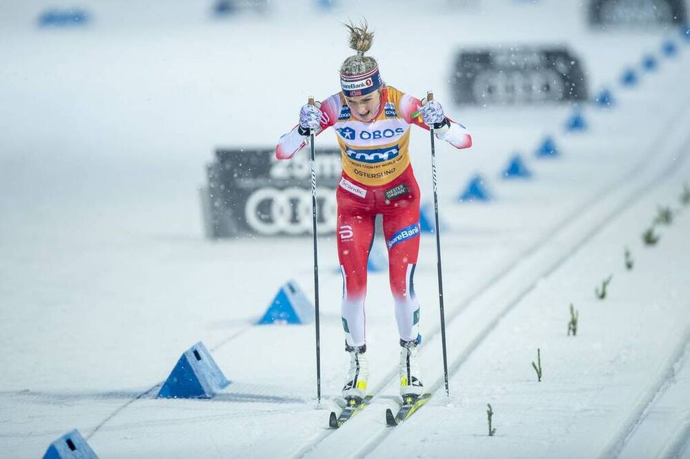 16.02.2020, Oestersund, Sweden (SWE):Therese Johaug (NOR) - FIS world cup cross-country, pursuit women, Oestersund (SWE). www.nordicfocus.com. ©THIBAUT/NordicFocus. Every downloaded picture is fee-liable.