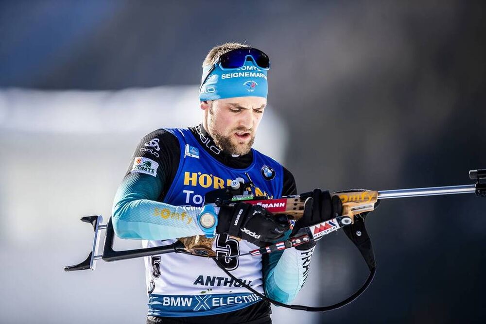 15.02.2020, Antholz, Italy (ITA):Simon Desthieux (FRA) - IBU World Championships Biathlon, sprint men, Antholz (ITA). www.nordicfocus.com. © Modica/NordicFocus. Every downloaded picture is fee-liable.