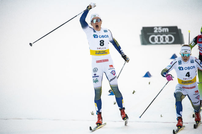 08.02.2020, Falun, Sweden (SWE):Linn Svahn (SWE), Jonna Sundling (SWE), (l-r)  - FIS world cup cross-country, individual sprint, Falun (SWE). www.nordicfocus.com. © Modica/NordicFocus. Every downloaded picture is fee-liable.