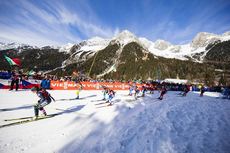 NordicFocus 22.02.2020, Antholz, Italy (ITA):Susan Dunklee (USA), Elvira Oeberg (SWE), Julia Simon (FRA), Elisa Gasparin (SUI), Lisa Vittozzi (ITA), (l-r) - IBU World Championships Biathlon, relay women, Antholz (ITA). www.nordicfocus.com. © Manzoni/NordicFocus. Ev