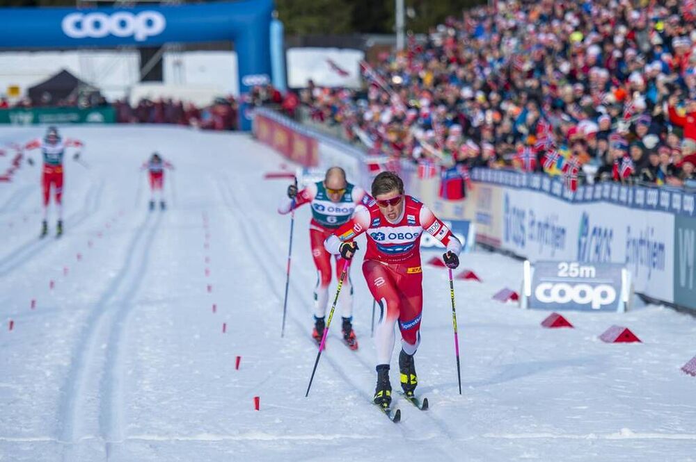 22.02.2020, Trondheim, Norway (NOR):Johannes Hoesflot Klaebo (NOR) - FIS world cup cross-country, individual sprint, Trondheim (NOR). www.nordicfocus.com. © Thibaut/NordicFocus. Every downloaded picture is fee-liable.