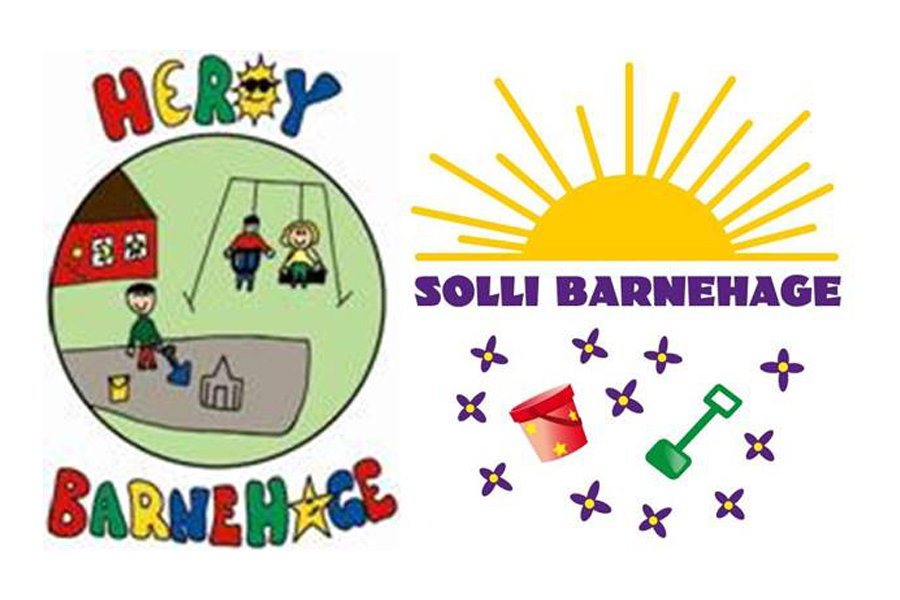 Logo for Herøy barnehage og Solli barnehage.