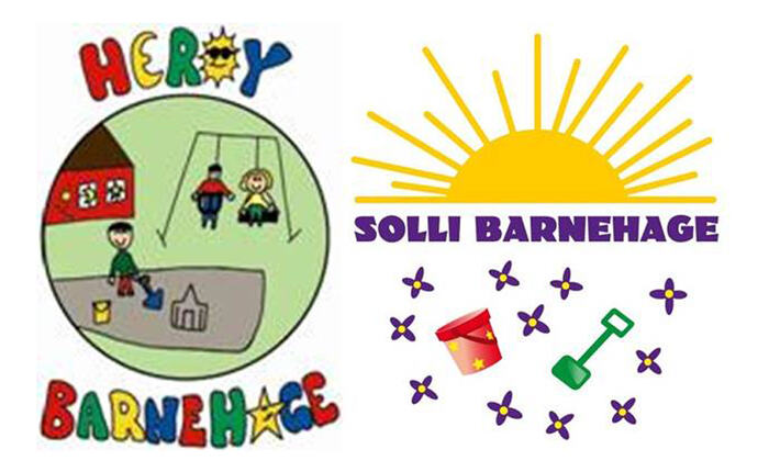 Logo for Herøy barnehage og Solli barnehage.