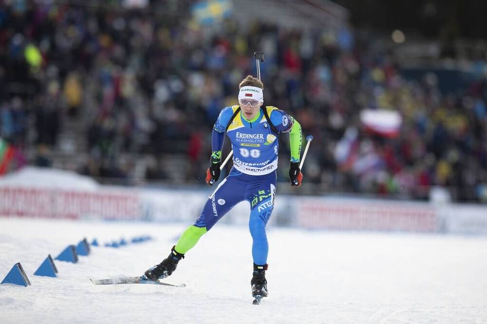 01.12.2019, Oestersund, Sweden, (SWE):Anton Smolski (BLR) - IBU world cup biathlon, sprint men, Oestersund (SWE). www.nordicfocus.com. © Manzoni/NordicFocus. Every downloaded picture is fee-liable.