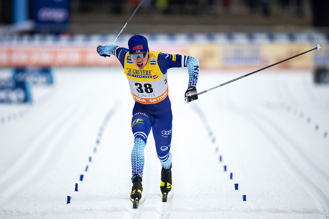 IIVO NISKANEN kände igen känslan från 2017 då han vann VM här på skidstadion i Lahtis när han utklassade världseliten på 15 km klassisk stil. Foto: NORDIC FOCUS