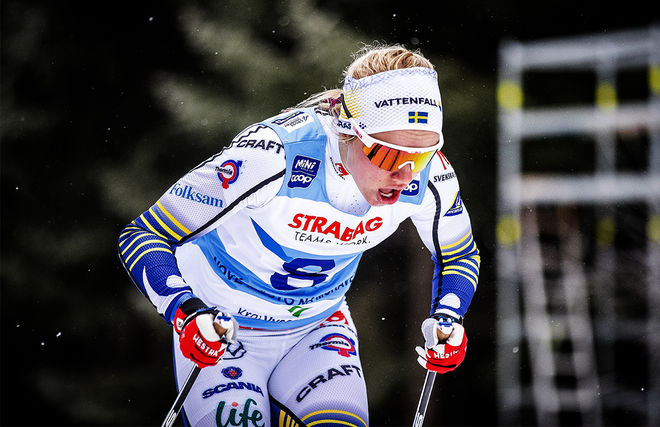 EMMA RIBOM vann VM-guldet i sprint i U23-klassen i tyska Oberwiesenthal med Johanna Hagström på silverplats. Foto: NORDIC FOCUS