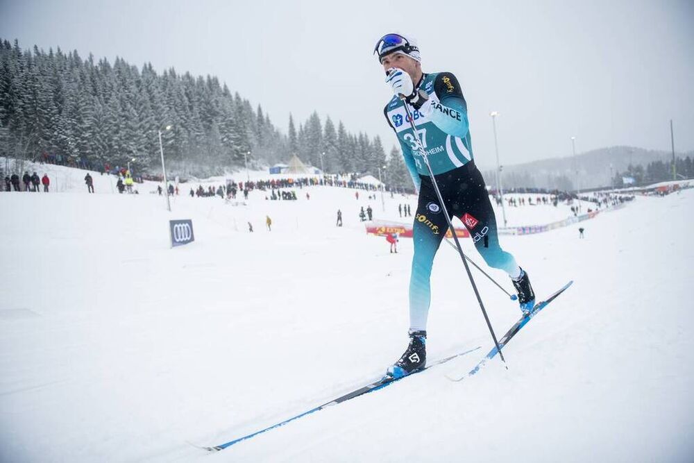 23.02.2020, Trondheim, Norway (NOR):Maurice Manificat (FRA) - FIS world cup cross-country, pursuit men, Trondheim (NOR). www.nordicfocus.com. © Thibaut/NordicFocus. Every downloaded picture is fee-liable.