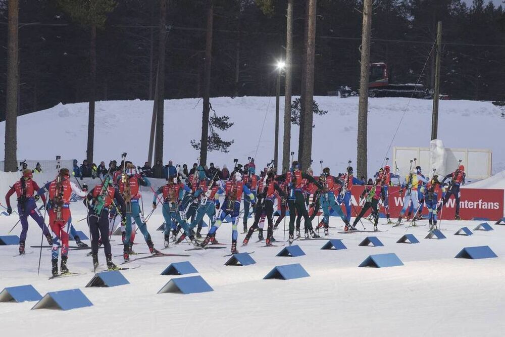 11.03.2018, Kontiolahti, Finland (FIN):Event Feature: the womens field leaves the stadium - IBU world cup biathlon, mass women, Kontiolahti (FIN). www.nordicfocus.com. © Manzoni/NordicFocus. Every downloaded picture is fee-liable.