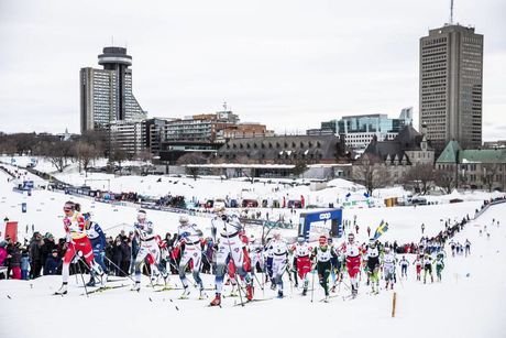 NordicFocus 23.03.2019, Quebec, Canada (CAN):Stina Nilsson (SWE), Jonna Sundling (SWE), Maja Dahlqvist (SWE), Maiken Caspersen Falla (NOR), Sadie Bjornsen (USA), Frida Karlsson (SWE), Ingvild Flugstad Oestberg (NOR), Sophie Caldwell (USA), Astrid Uhrenholdt Jacobsen