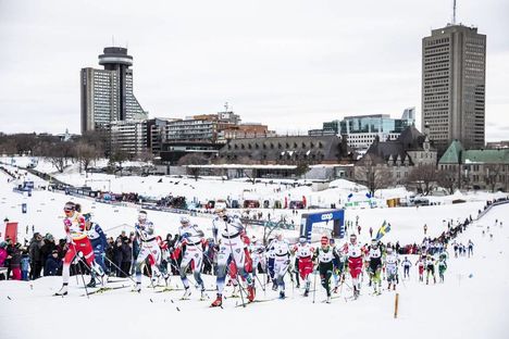 NordicFocus 23.03.2019, Quebec, Canada (CAN):Stina Nilsson (SWE), Jonna Sundling (SWE), Maja Dahlqvist (SWE), Maiken Caspersen Falla (NOR), Sadie Bjornsen (USA), Frida Karlsson (SWE), Ingvild Flugstad Oestberg (NOR), Sophie Caldwell (USA), Astrid Uhrenholdt Jacobsen