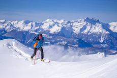 Maxime Schmid Shooting photo avec Arnaud Gasser à Verbier