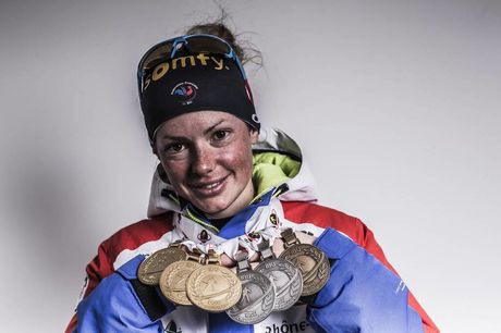 NordicFocus 13.03.2016, Oslo, Norway (NOR):Marie Dorin Habert (FRA), Marie Dorin Habert (FRA) - IBU world championships biathlon, medals, Oslo (NOR). www.nordicfocus.com. © NordicFocus. Every downloaded picture is fee-liable.