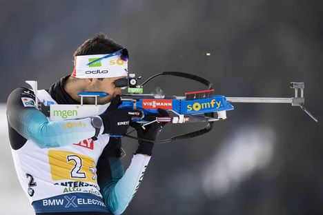 NordicFocus 13.02.2020, Antholz, Italy (ITA):Martin Fourcade (FRA) - IBU World Championships Biathlon, relay mixed, Antholz (ITA). www.nordicfocus.com. © Manzoni/NordicFocus. Every downloaded picture is fee-liable.
