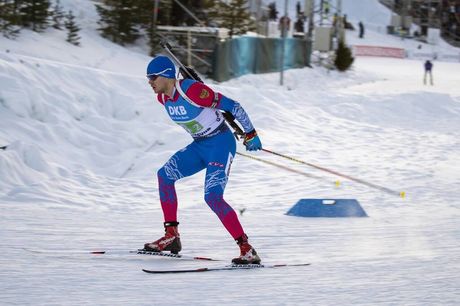 NordicFocus 30.11.2019, Oestersund, Sweden, (SWE):Matvey Eliseev (RUS) - IBU world cup biathlon, single mixed relay, Oestersund (SWE). www.nordicfocus.com. © Nico Manzoni/NordicFocus. Every downloaded picture is fee-liable.