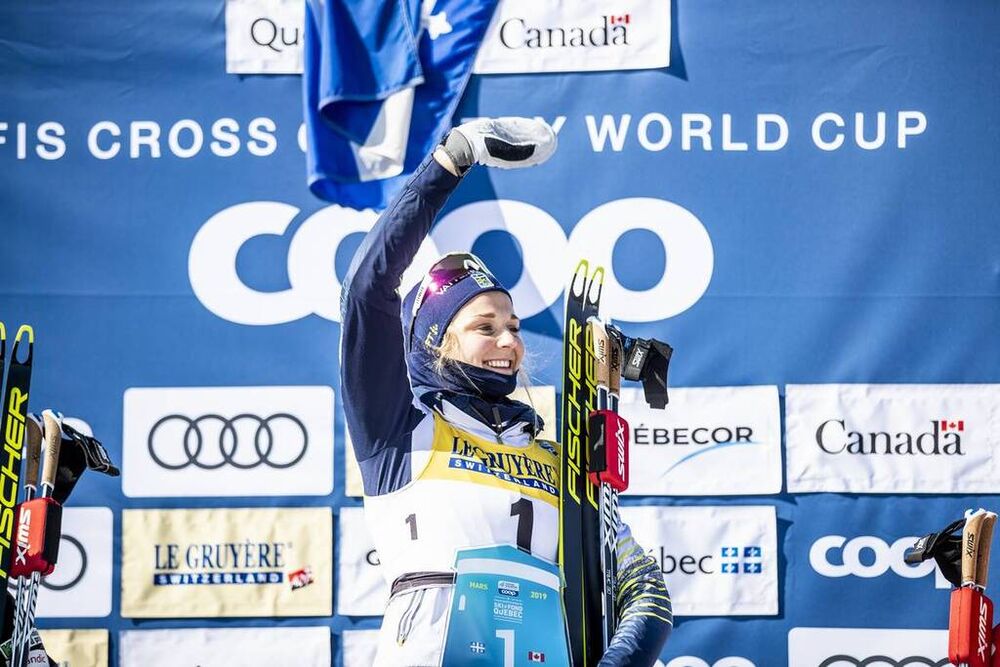 24.03.2019, Quebec, Canada (CAN):Stina Nilsson (SWE) - FIS world cup cross-country, pursuit women, Quebec (CAN). www.nordicfocus.com. © Modica/NordicFocus. Every downloaded picture is fee-liable.