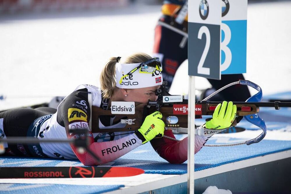 16.02.2020, Antholz, Italy (ITA):Marte Olsbu Roeiseland (NOR) - IBU World Championships Biathlon, pursuit women, Antholz (ITA). www.nordicfocus.com. © Manzoni/NordicFocus. Every downloaded picture is fee-liable.