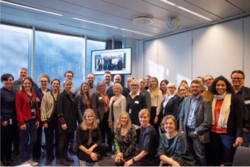 Prosjektdeltakere fra de 7 2019-prosjektene i StimuLab samlet for kick-off hos Digitaliseringsdirektoratet, februar 2020. Foto: Patrick Søfting-O