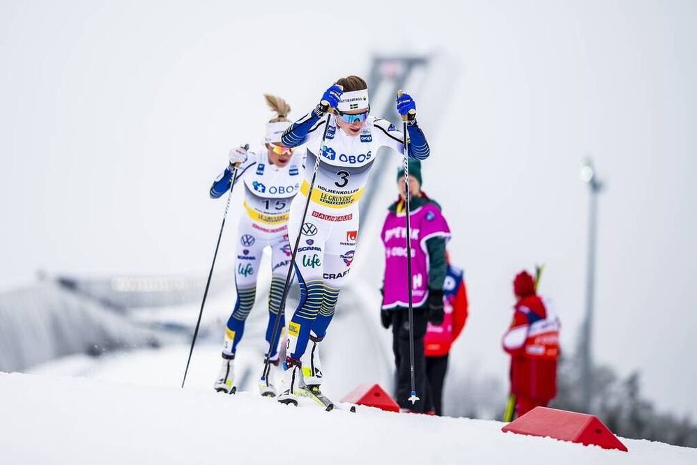07.03.2020, Oslo, Norway (NOR):Ebba Andersson (SWE) - FIS world cup cross-country, mass women, Oslo (NOR). www.nordicfocus.com. © Modica/NordicFocus. Every downloaded picture is fee-liable.