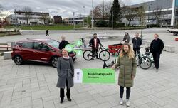 Test av nytt mobilitetspunkt på Hillevåg torg.