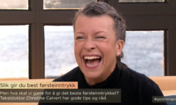 Christine Calvert var gjest på God Morgen Norge på TV2, der hun snakket om hvordan skape et godt førsteinntrykk.