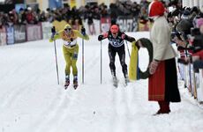 NordicFocus 01.03.2020, Mora, Sweden (SWE): Stian Hoelgaard (NOR), Petter Eliassen (NOR), (l-r)- Visma Ski Classics and FIS Marathon Cup Vasaloppet, Mora (SWE). www.nordicfocus.com. © Schmidt/NordicFocus. Every downloaded picture is fee-liable.