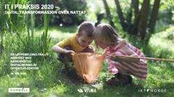 Hele seks av ti kommuner oppgir at de fremdeles i stor grad er avhengig av manuelle operasjoner for å håndtere sentrale virksomhetsprosesser.Foto: Fra IT i praksis 2020, forside.