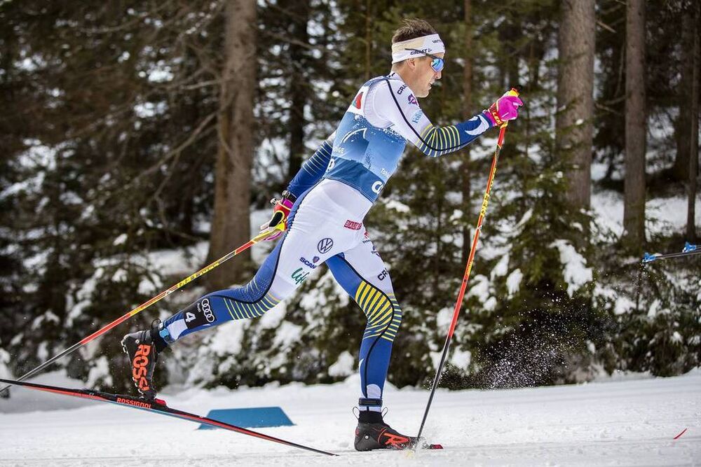 01.01.2020, Toblach, Italy (ITA):Calle Halfvarsson (SWE) - FIS world cup cross-country, tour de ski, pursuit men, Toblach (ITA). www.nordicfocus.com. © Modica/NordicFocus. Every downloaded picture is fee-liable.