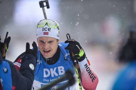 NordicFocus 18.01.2020, Ruhpolding, Germany (GER):Vetle Sjaastad Christiansen (NOR) - IBU world cup biathlon, relay men, Ruhpolding (GER). www.nordicfocus.com. ©Tumashov/NordicFocus. Every downloaded picture is fee-liable.