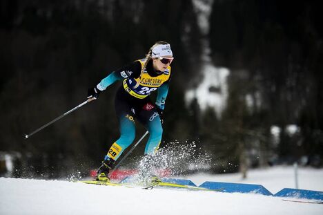 NordicFocus 25.01.2020, Oberstdorf, Germany (GER):Coralie Bentz (FRA) - FIS world cup cross-country, skiathlon women, Oberstdorf (GER). www.nordicfocus.com. © Thibaut/NordicFocus. Every downloaded picture is fee-liable.
