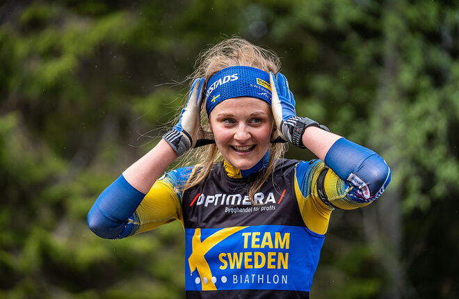 STINA NILSSON – numera skidskytt i landslaget! Foto: NICKLAS OLAUSSON/Skidskytteförbundet