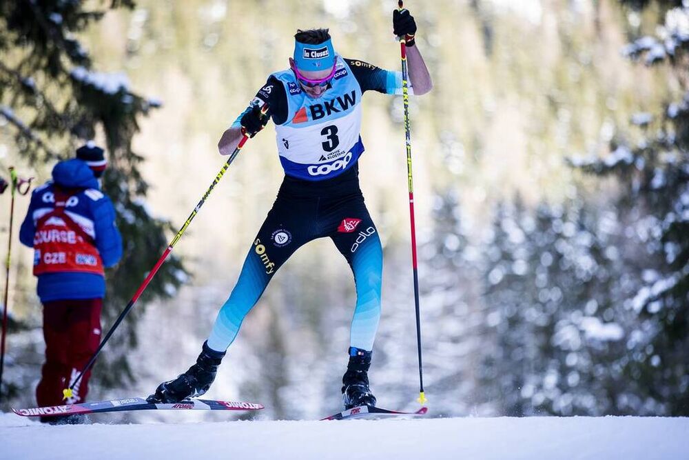 15.12.2019, Davos, Switzerland (SUI):Hugo Lapalus (FRA) - FIS world cup cross-country, 15km men, Davos (SUI). www.nordicfocus.com. © Modica/NordicFocus. Every downloaded picture is fee-liable.