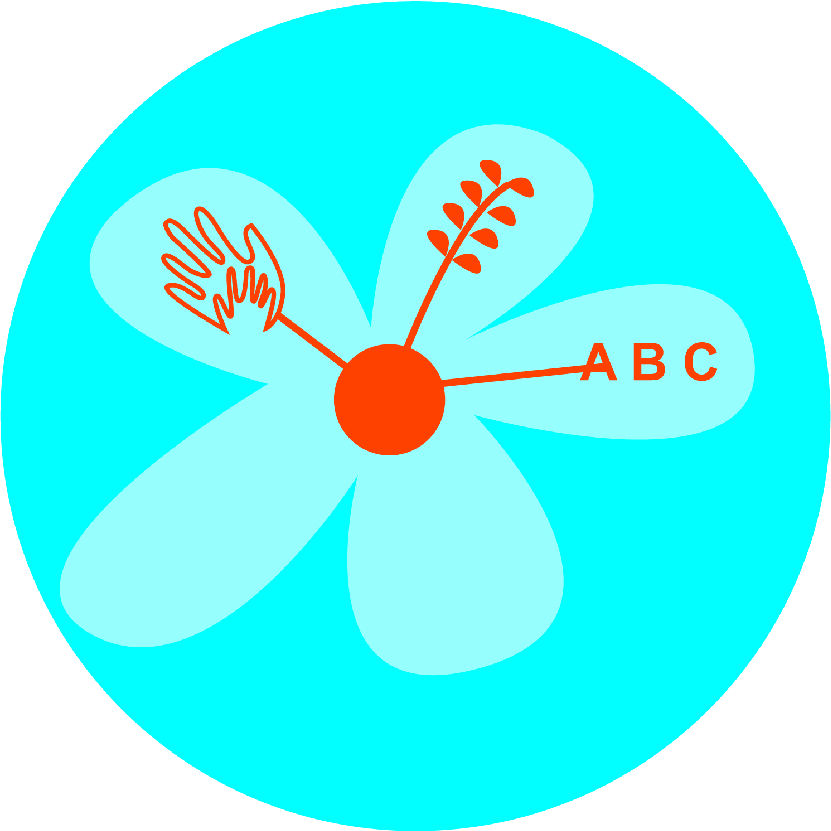 Logo kun blomst
