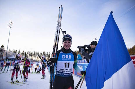 14.03.2020, Kontiolahti, Finland (FIN):Julia Simon (FRA) -  IBU world cup biathlon, pursuit women, Kontiolahti (FIN). www.nordicfocus.com. © Manzoni/NordicFocus. Every downloaded picture is fee-liable.