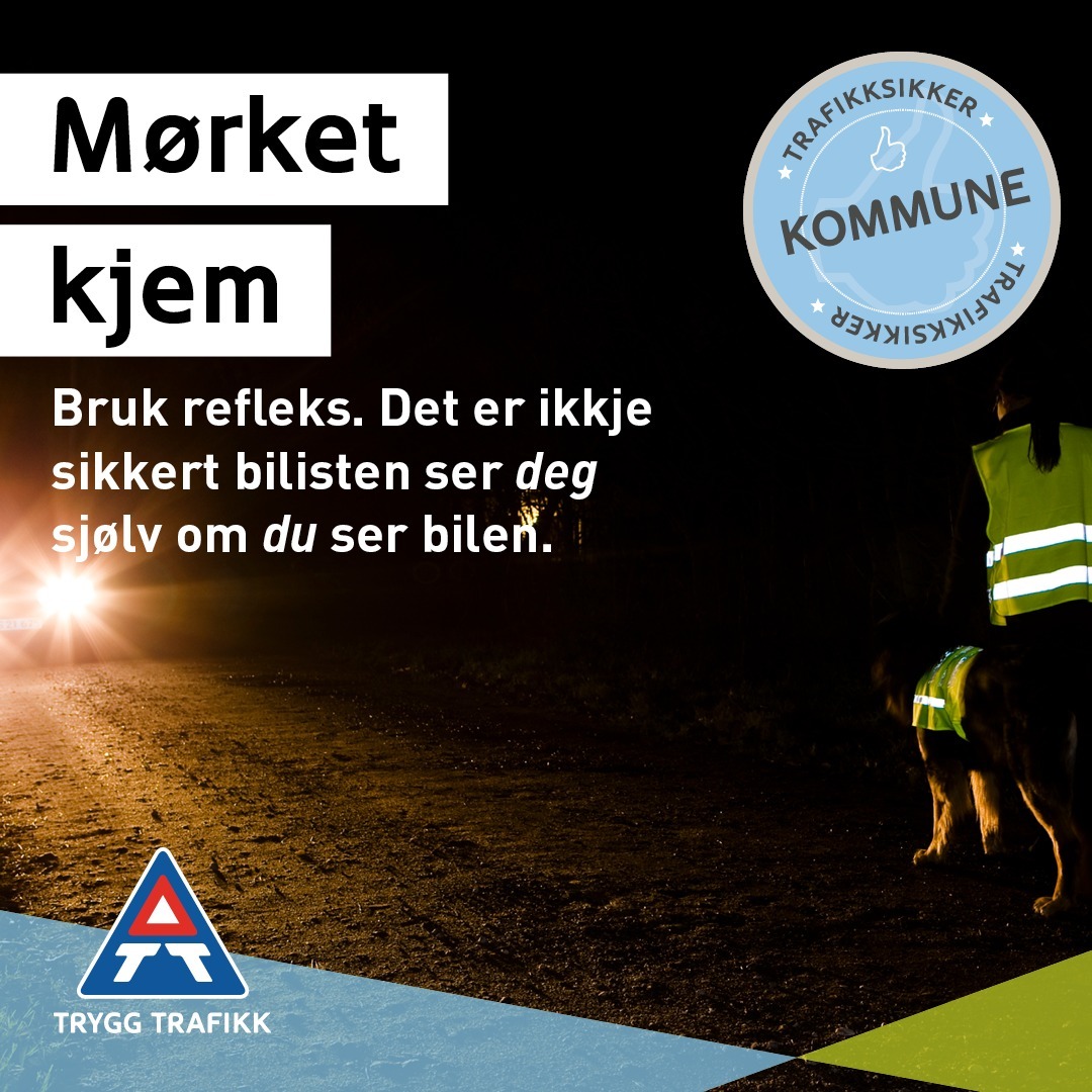 Mørket kjem trafikk refleks Mørket kjem trafikk refleks