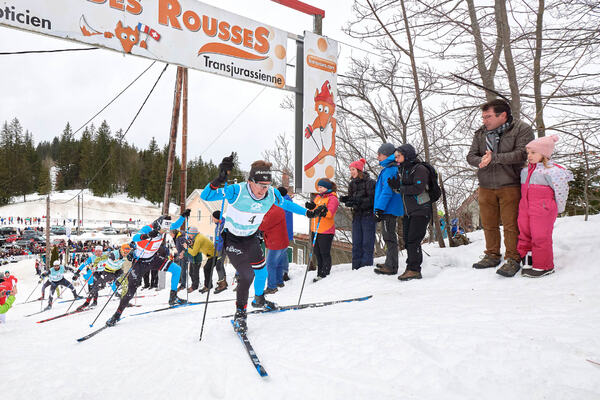 10.02.2019, Morez, France (FRA):Gerard Agnellet (FRA), Loic Guigonnet (FRA), (l-r)  - FIS World Loppet LaTransjurassienne, Morez (FRA). www.nordicfocus.com. © Rauschendorfer/NordicFocus. Every downloaded picture is fee-liable.