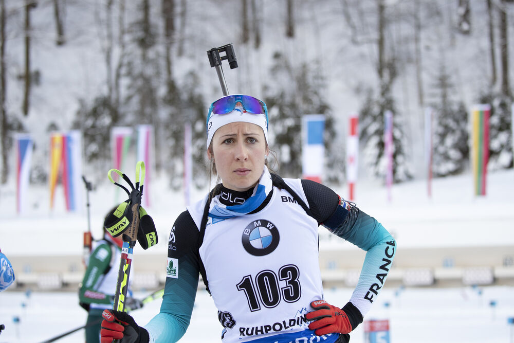 17.01.2019, Ruhpolding, Germany (GER):Caroline Colombo (FRA) -  IBU world cup biathlon, sprint women, Ruhpolding (GER). www.nordicfocus.com. © Manzoni/NordicFocus. Every downloaded picture is fee-liable.