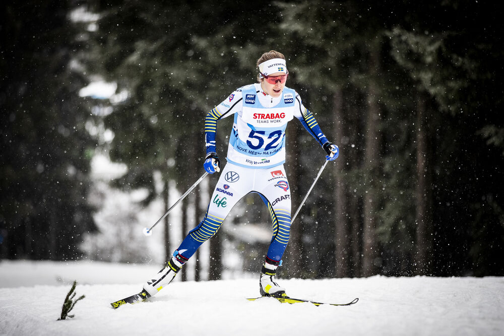 18.01.2020, Nove Mesto, Czech Republic (CZE):Ebba Andersson (SWE) - FIS world cup cross-country, 15km men, Nove Mesto (CZE). www.nordicfocus.com. © Modica/NordicFocus. Every downloaded picture is fee-liable.