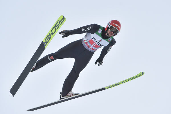 01.01.2020, Garmisch, Germany (GER):Markus Eisenbichler (GER) - FIS world cup ski jumping, four hills tournament, individual HS142, Garmisch (GER). www.nordicfocus.com. © Tumashov/NordicFocus. Every downloaded picture is fee-liable.