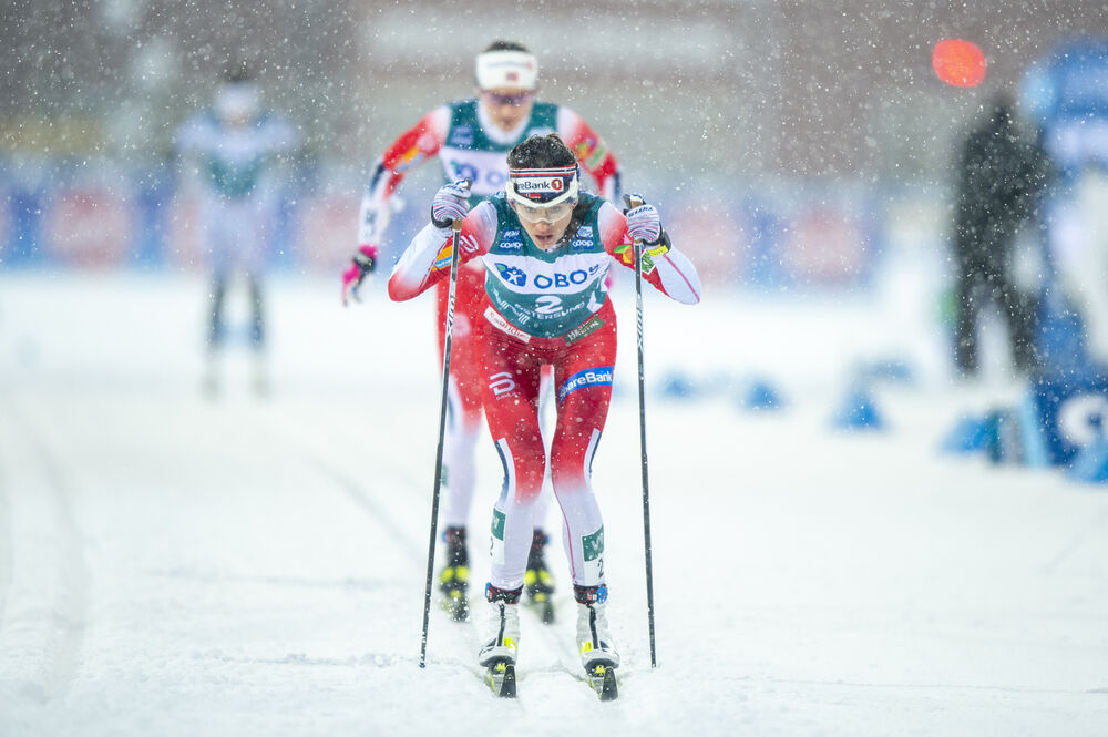 16.02.2020, Oestersund, Sweden (SWE):Heidi Weng (NOR) - FIS world cup cross-country, pursuit women, Oestersund (SWE). www.nordicfocus.com. ©THIBAUT/NordicFocus. Every downloaded picture is fee-liable.
