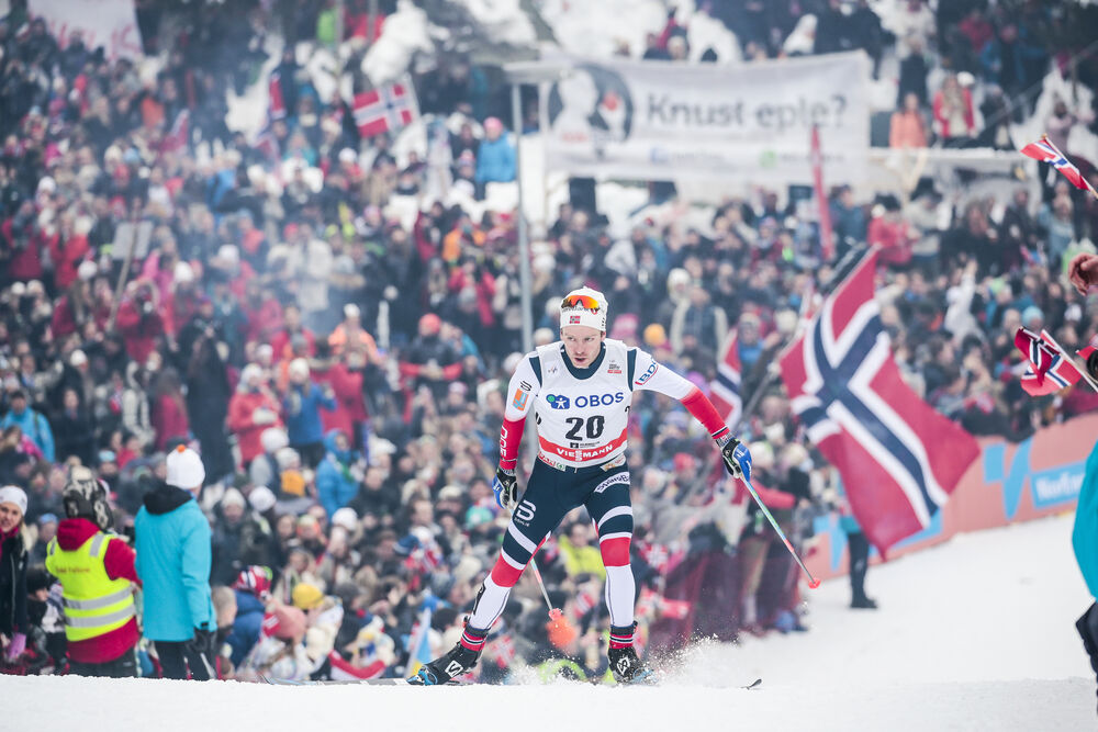 10.03.2018, Oslo, Norway (NOR):Sjur Roethe (NOR) - FIS world cup cross-country, mass men, Oslo (NOR). www.nordicfocus.com. © Modica/NordicFocus. Every downloaded picture is fee-liable.
