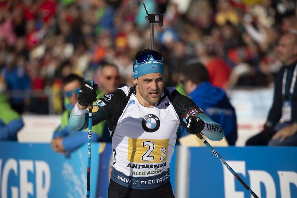 22.02.2020, Antholz, Italy (ITA):Simon Desthieux (FRA) - IBU world championships biathlon, relay men, Antholz (ITA). www.nordicfocus.com. © Manzoni/NordicFocus. Every downloaded picture is fee-liable.