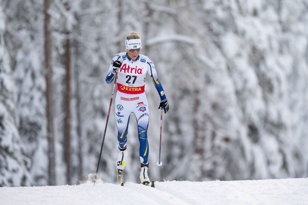 28.11.2020, Ruka, Finland (FIN):Frida Karlsson (SWE) - FIS world cup cross-country, 10km women, Ruka (FIN). www.nordicfocus.com. © Vianney THIBAUT/NordicFocus. Every downloaded picture is fee-liable.